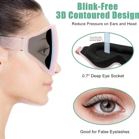 3D Eye Mask with Adjustable Straps - Picture 4 of 4